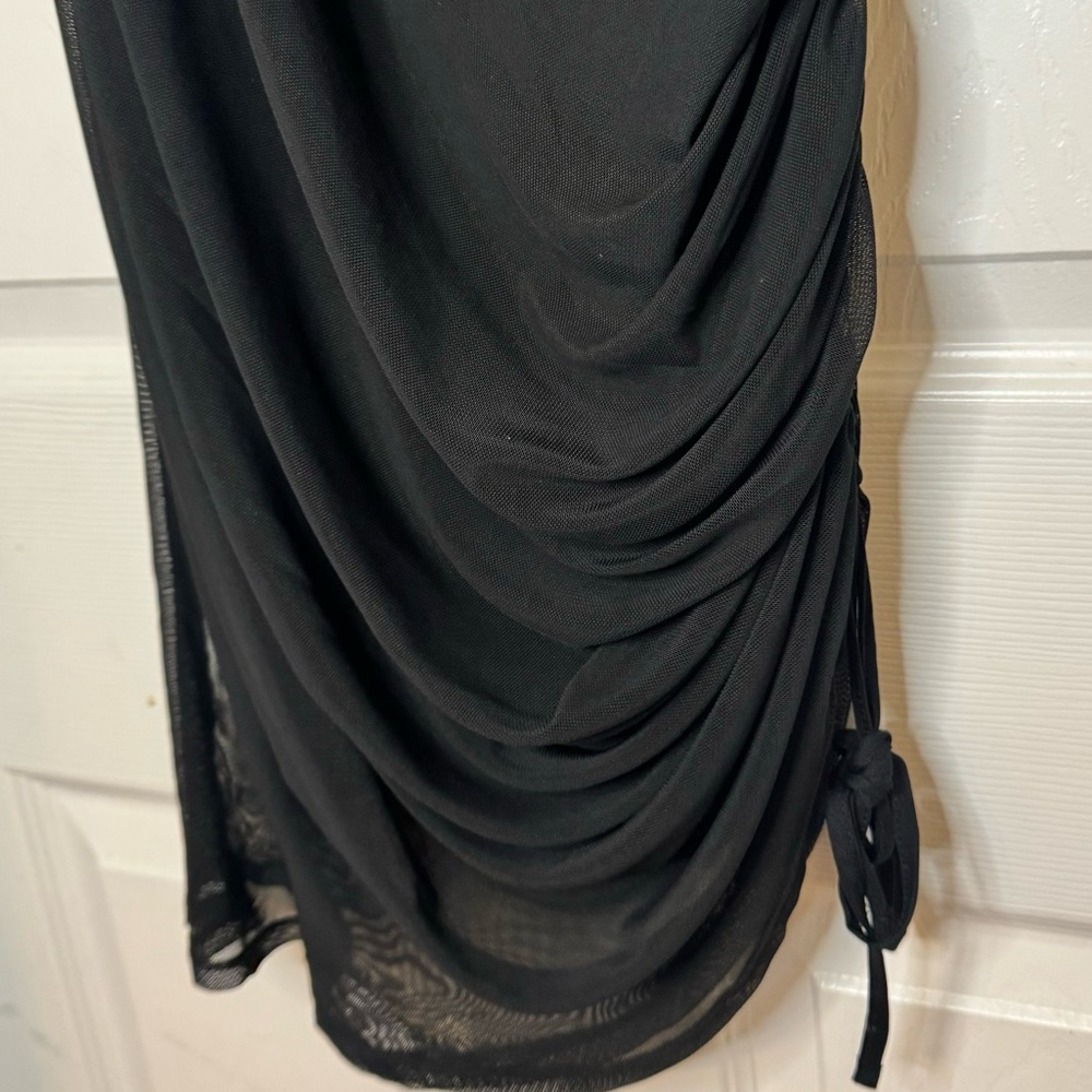 Rita Ora x Primark BRAND NEW off the shoulder Ruched Mesh Dress - Picture 4 of 5
